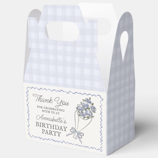 Blauwe Bloemenmarkt Verse Bloemen Verjaardagsfeest Bedankdoosjes (Open)