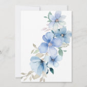 Blauwe Bloementuin Nuestra Boda Spaanse bruiloft Kaart (Achterkant)