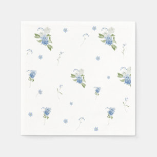 Blauwe Bloemige Jongens Baby in Bloom Baby Shower Servet