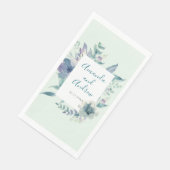 Blauwe Bloemige Waterverf Bijzondere Gelegenheid Servet (Hoek)