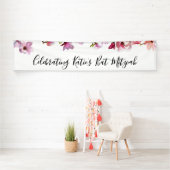 Blauwe Bloemknuppel Mitswa Celebration Banner (Insitu)