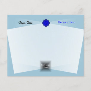 Blauwe Bloemlint door Kenneth Yoncich Flyer