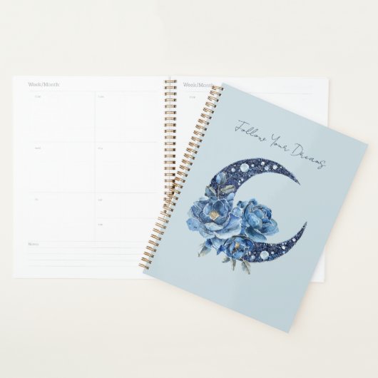 Blauwe Bloemmaan Planner (Display)