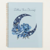 Blauwe Bloemmaan Planner (Voorkant)