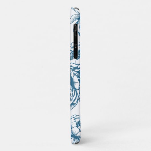 Blauwe bloempioen Case-Mate iPhone case (Achterkant/links)