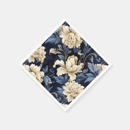 Blauwe bloempioen servet (Hoek)