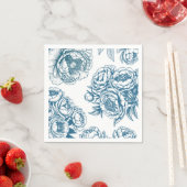 Blauwe bloempioen servet (Insitu)