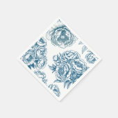 Blauwe bloempioen servet (Hoek)