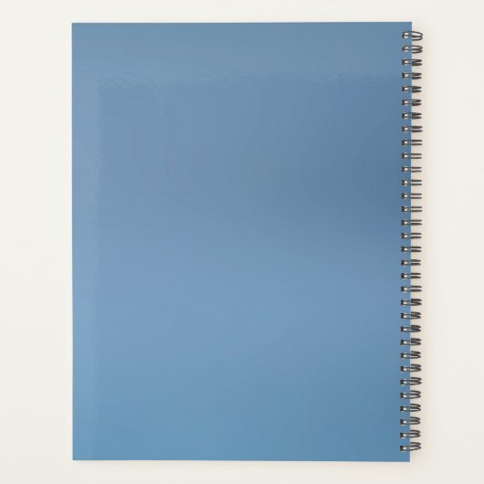 Blauwe bloemplanner planner (Achterkant)