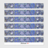 Blauwe bloemsticker sticker (Vel)