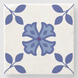 Blauwe bloesem Elegantie Stenen Onderzetter