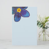 Blauwe Bloesem Spring Stationery Briefpapier (Staand voorkant)