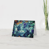 Blauwe bloesems Abstracte noot Kaart (Voorkant)