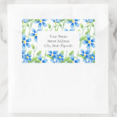 'Blauwe bloesems' Etiketten (Tas)