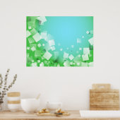 Blauwe blokken poster (Keuken)