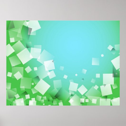 Blauwe blokken poster (Voorkant)