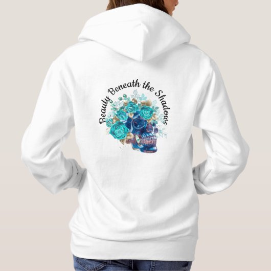 Blauwe Bloom Requiem Hoodie (Achterkant)
