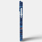 Blauwe Blootgestelde Baksteen Koel Case-Mate iPhone Case (Achterkant / Links)