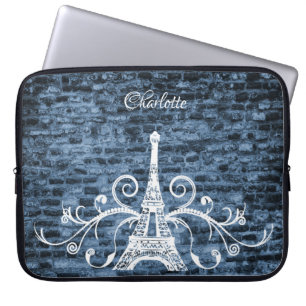Blauwe boardtowerghoes voor laptop sleeve