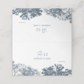 Blauwe bodem Bomen Boho Bruiloft (Buitenkant ongevouwen)