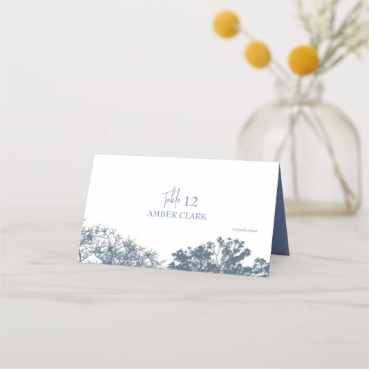 Blauwe bodem Bomen Boho Bruiloft (Voorkant)