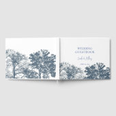 Blauwe bodem Bomen Boho Bruiloft Gastenboek (Volledig)