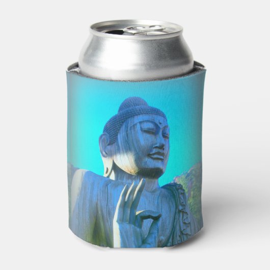 blauwe boeddha blikjeskoeler (Blikje Voorkant)