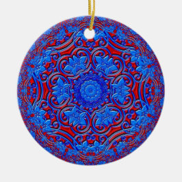Blauwe Boeddha Keramisch Ornament