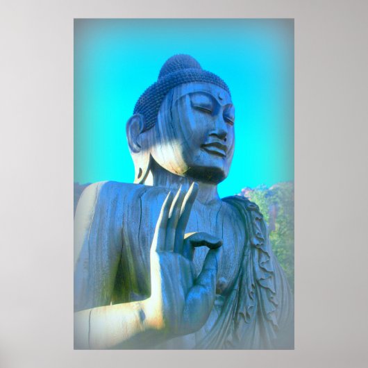 blauwe boeddha poster (Voorkant)