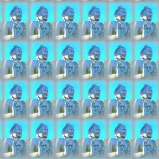 blauwe boeddha sticker (Voorkant)