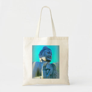 blauwe boeddha tote bag
