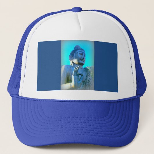 blauwe boeddha trucker pet (Voorkant)