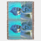 blauwe boeddhas goot deken (Voorkant Verticaal)