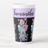 Blauwe boedgie Rozen Lavender paarse kunst Mok sch (Voorkant)