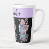 Blauwe boedgie Rozen Lavender paarse kunst Mok sch (Rechts)