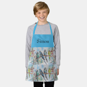 Blauwe boedgie Waterverf boys Kinder Apron Schort