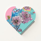 Blauwe boeggie Waterverf grillen roze Aqua Notitieboek (Achterkant)