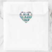 Blauwe boekenplank — Heart Stickers (Tas)