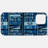 Blauwe boekenplanken  boeken Case-Mate iPhone case (Achterkant (horizontaal))