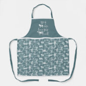 Blauwe boerderij schort (Voorkant)
