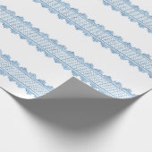 Blauwe bogen cadeaupapier (Hoek)