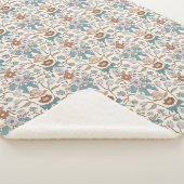 Blauwe Bogen en Bloesems Rustiek Sherpa Deken (3/4)