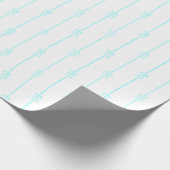 Blauwe Bogen en Stripe Wrapping Papier (Hoek)