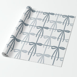 Blauwe bogen | Preppy | Kerstmis of Hanukkah Cadeaupapier