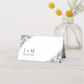 Blauwe Boho Floral bruiloft gevouwen (Achterkant)