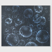 Blauwe bokeh cadeaupapier (Vlak)