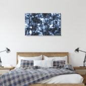 Blauwe Bokeh Wrapped Canvas (Insitu (Slaapkamer))