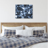 Blauwe Bokeh Wrapped Canvas Afdruk (Insitu (Slaapkamer))