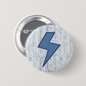 Blauwe Bolt Ronde Button 5,7 Cm (Voorkant /achterkant)