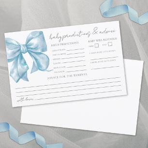 Blauwe Boog Baby Shower Advies Voorspellingen Kaar